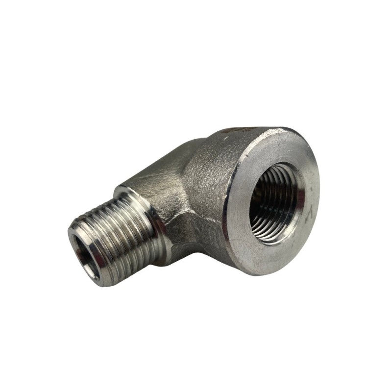 Coude 90° NPT inox 316L série 3000 Mâle - Femelle - DN15 ~ 1/2'' ~ Ø21.30