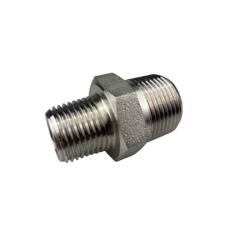 Réduction Hexagonale NPT inox 316L série 3000 mâle - mâle - 3/4" - 1/2"