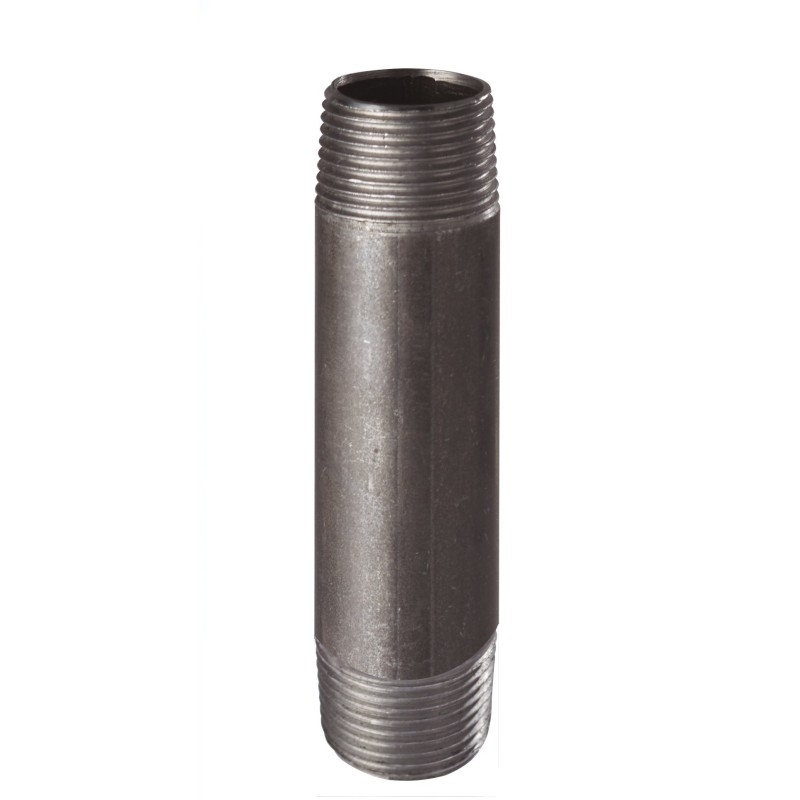 Mamelon bobine en acier brute noire Mâle-Mâle type 530 - 1"1/4 - 500mm   (0.5M)