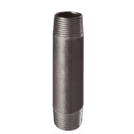 Mamelon bobine en acier brute noire Mâle-Mâle type 530 - 1"1/4 - 500mm   (0.5M)